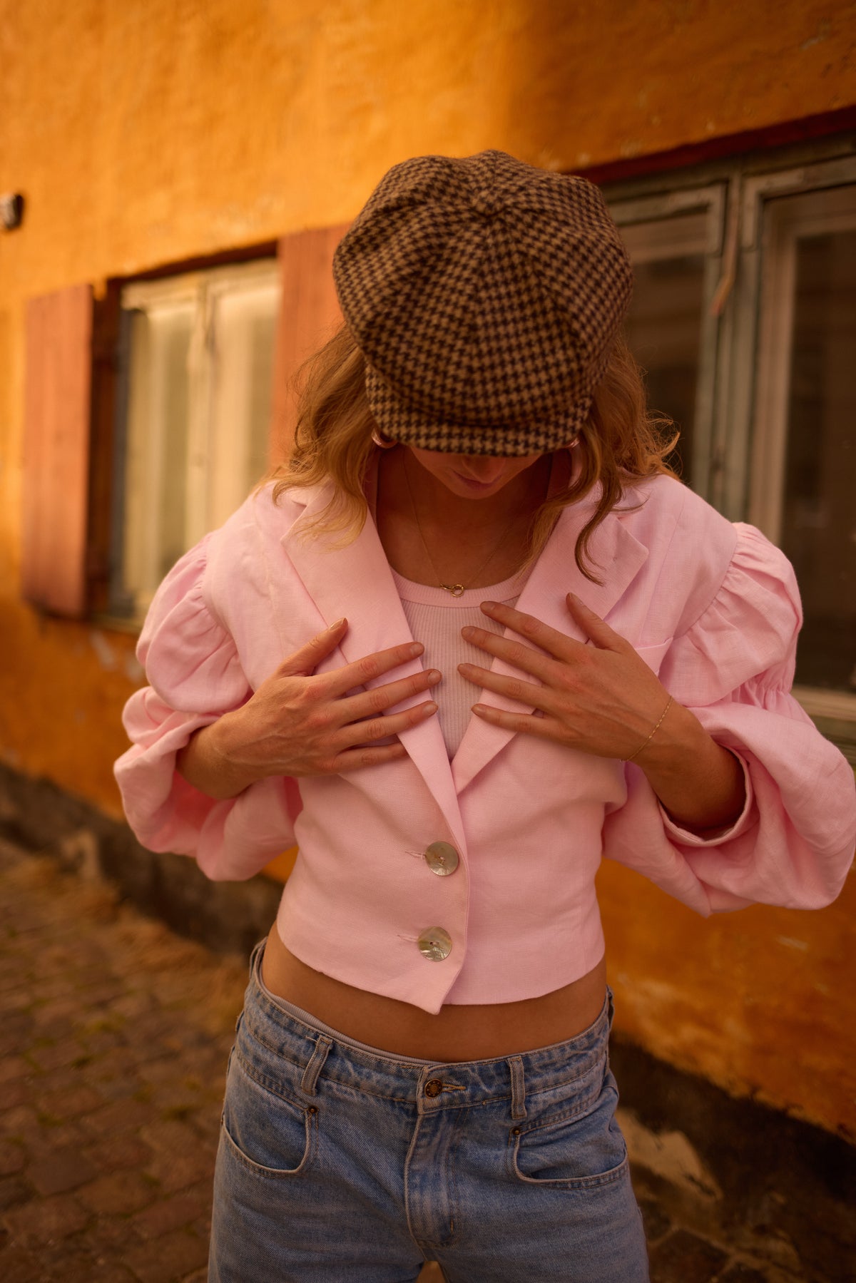 Bloom Pink Linen Blazer