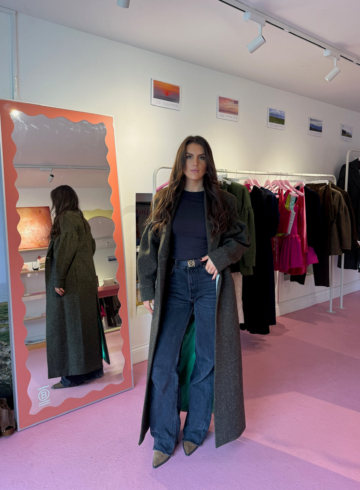 The Burren Green Long Coat