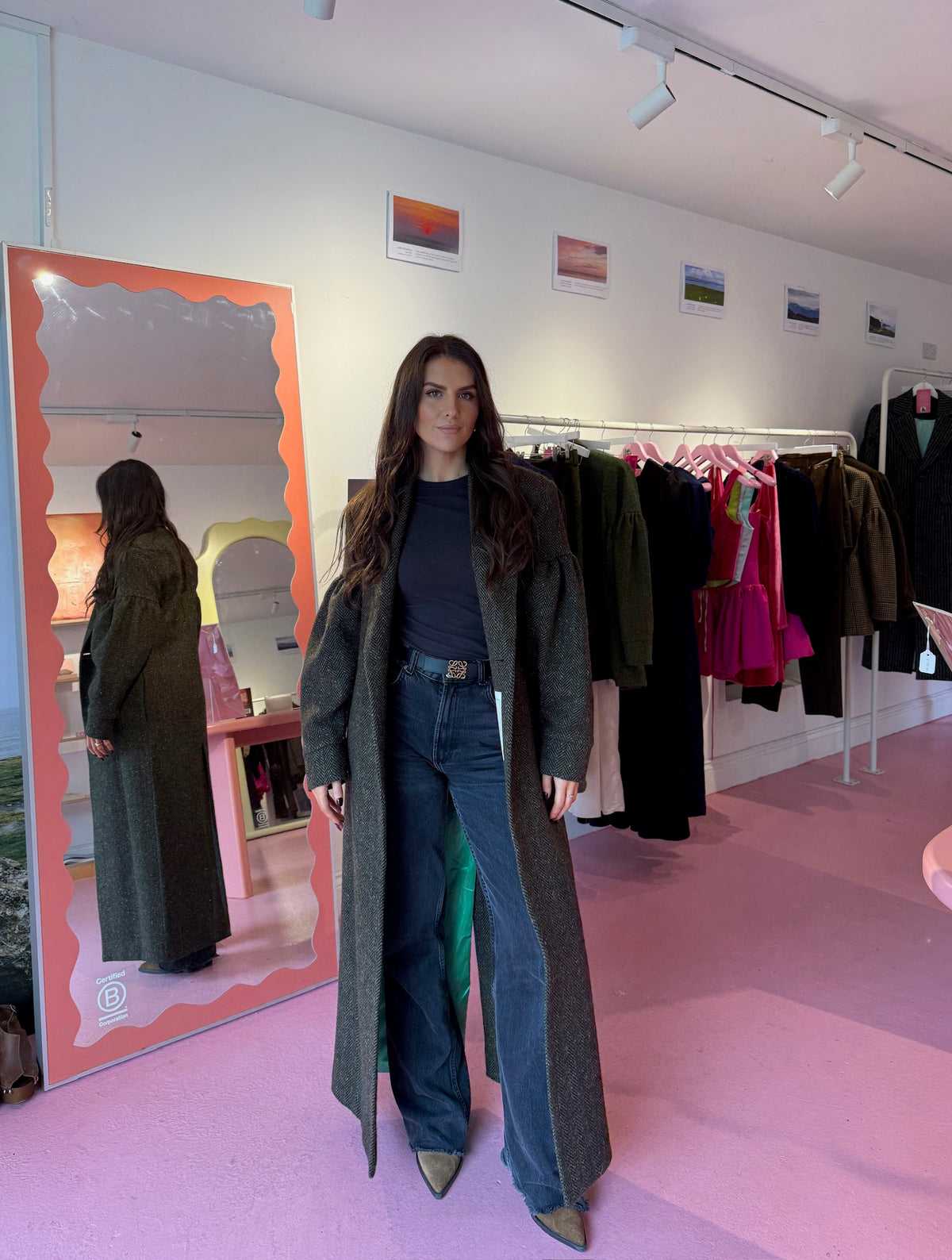 The Burren Green Long Coat