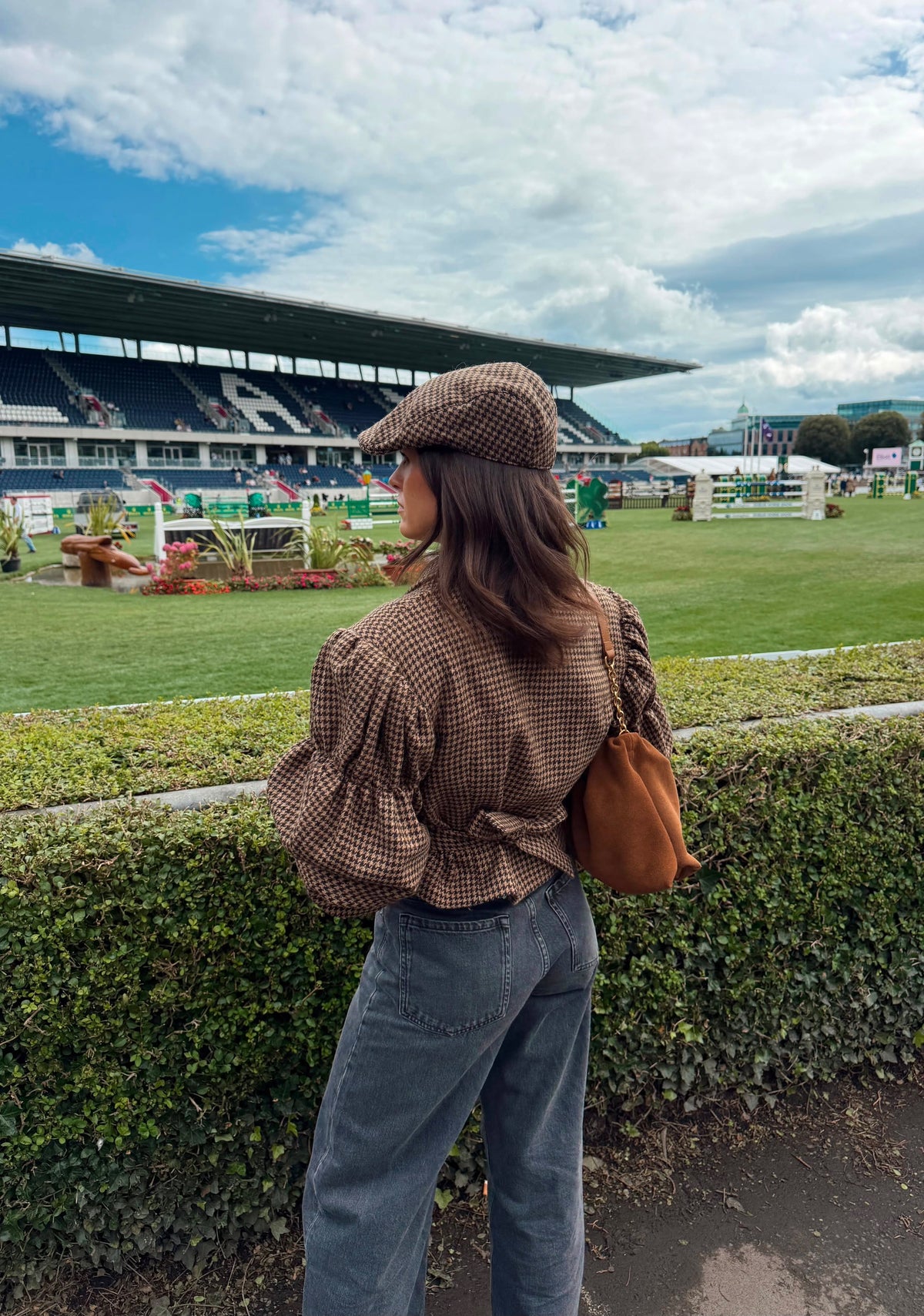Cropped Weavers &amp; Believers Blazer | Check Brown