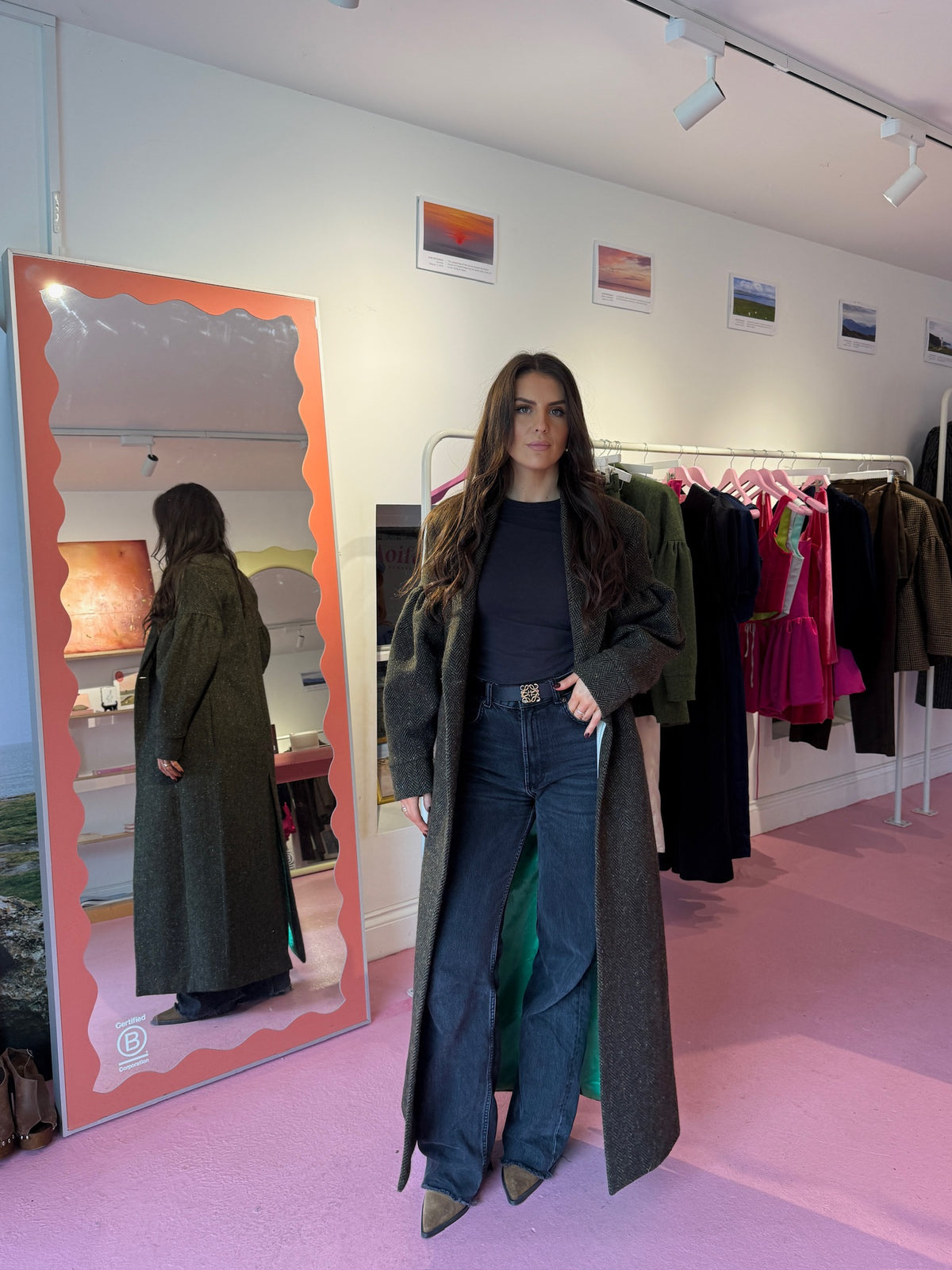 The Burren Green Long Coat