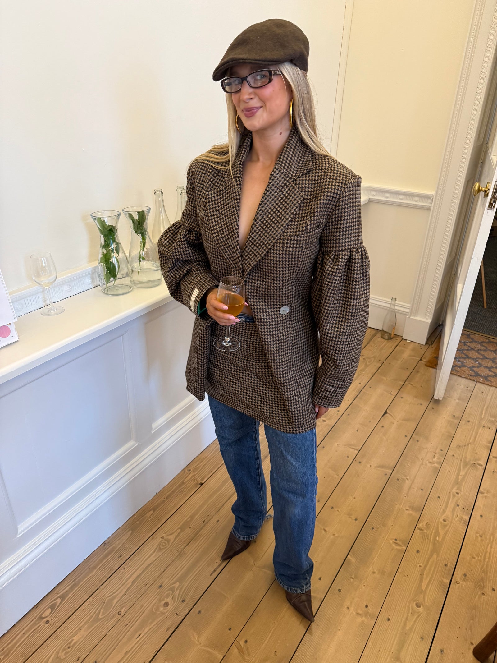 Weavers & Believers Blazer | Check Brown