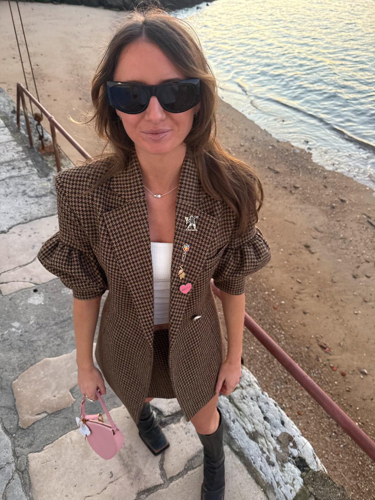 Weavers &amp; Believers Blazer | Check Brown