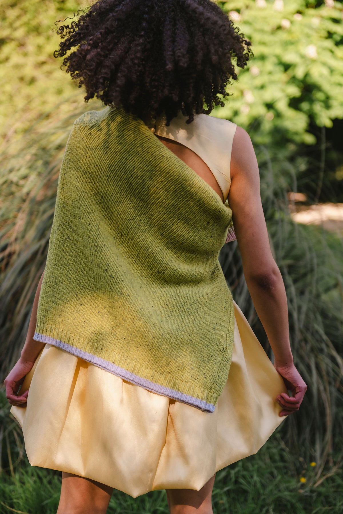 Wild Meadows Green Jumper | A Tapestry of Nature