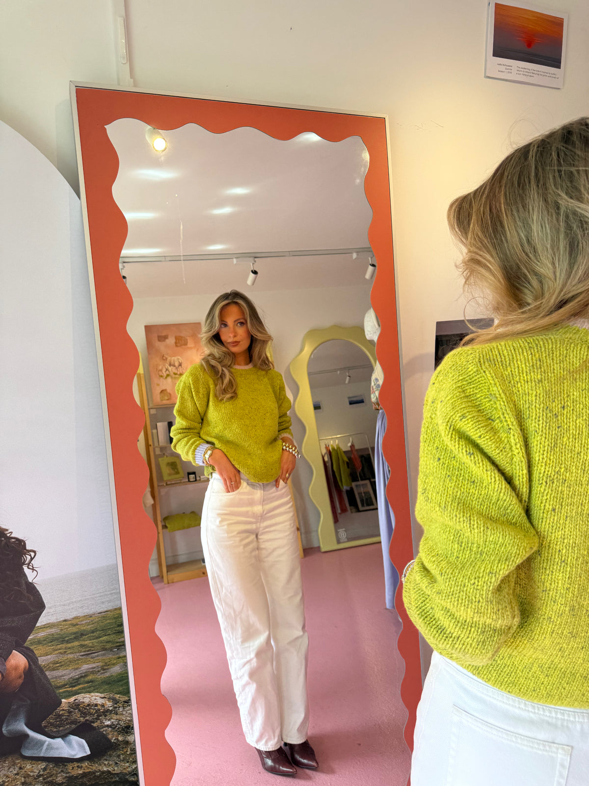 Wild Meadows Green Jumper | A Tapestry of Nature