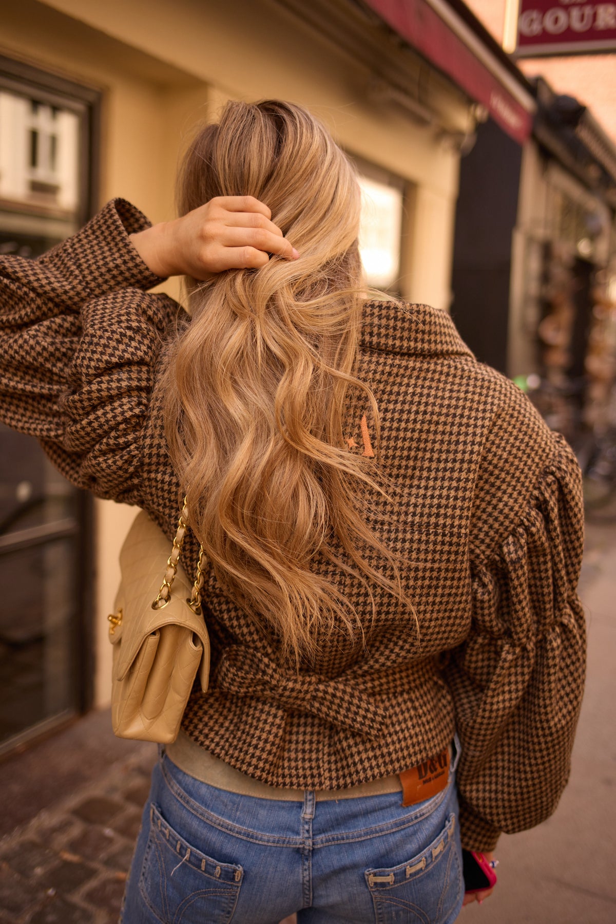 Cropped Weavers &amp; Believers Blazer | Check Brown