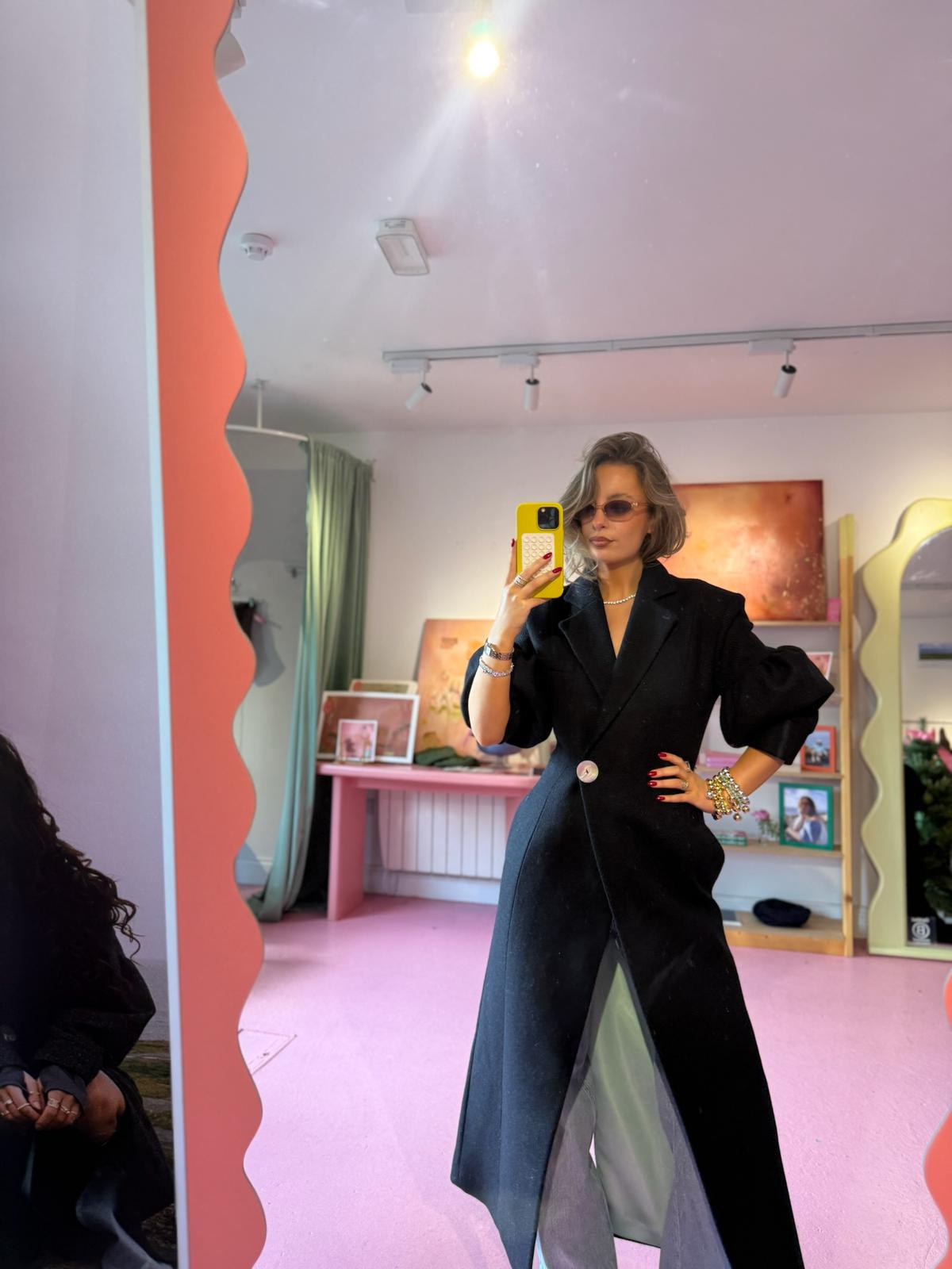 The Burren Navy Long Coat