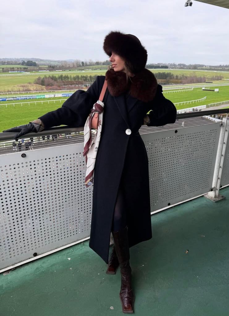 The Burren Navy Long Coat